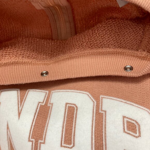 Sandro Blason Sweatshirt Size 2 or US 6 Apricot Crewneck Cotton Raglan Sleeve - Picture 6 of 10